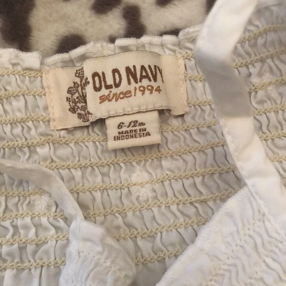 2006 Old Navy White Embroidered Star Sundress 6-12 Months Girls